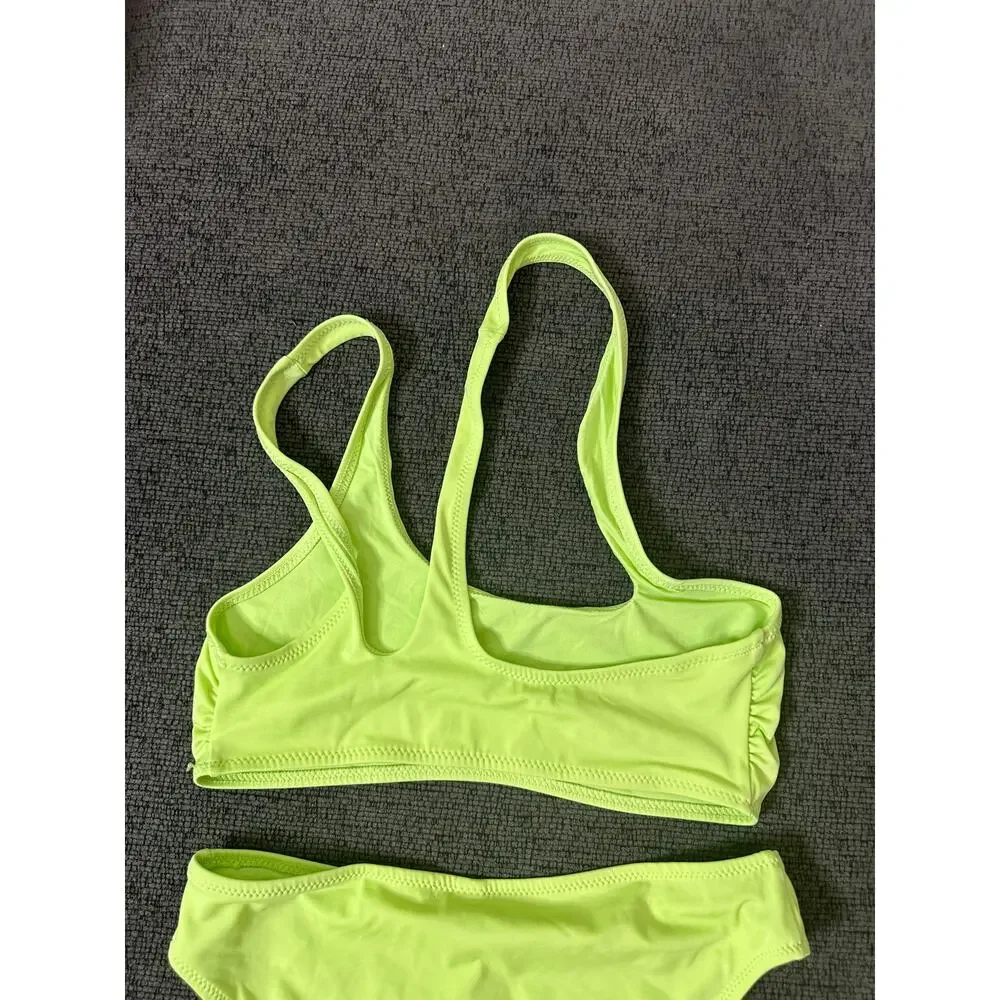 Solid & Striped The Brody Asymmetric Bikini Set size M in Pistachio NWT